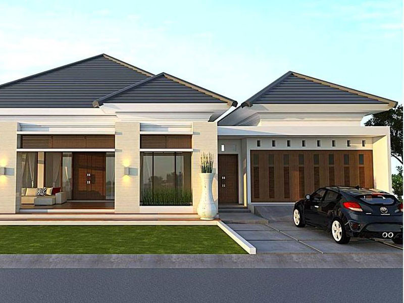 Alt: Nhà cấp 4 3 phòng ngủ mái bằng hiện đại