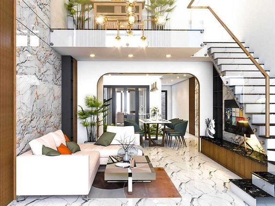 alt: Nhà cấp 4 gác lửng hiện đại