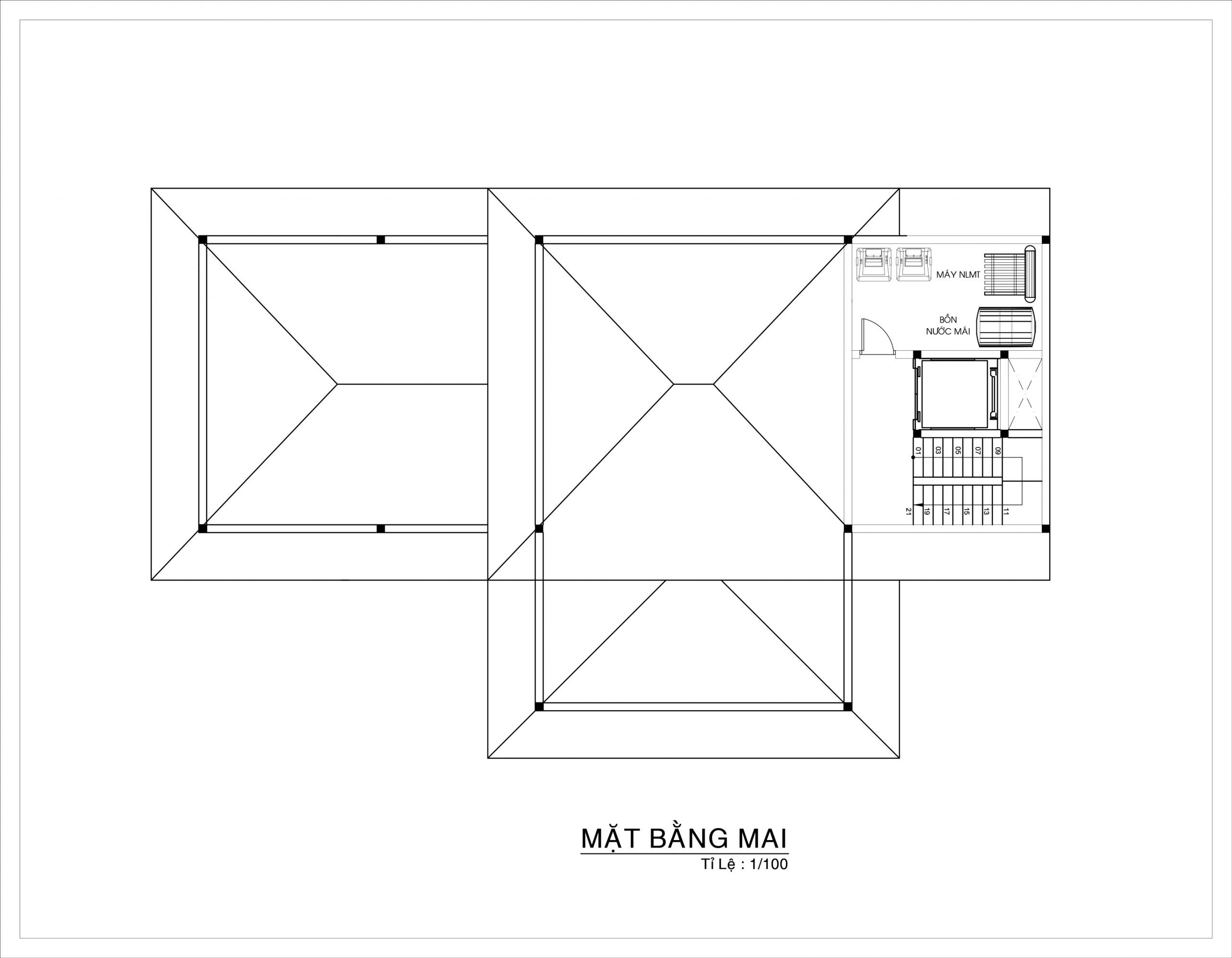 Bản vẽ mặt bằng nhà 2 tầng