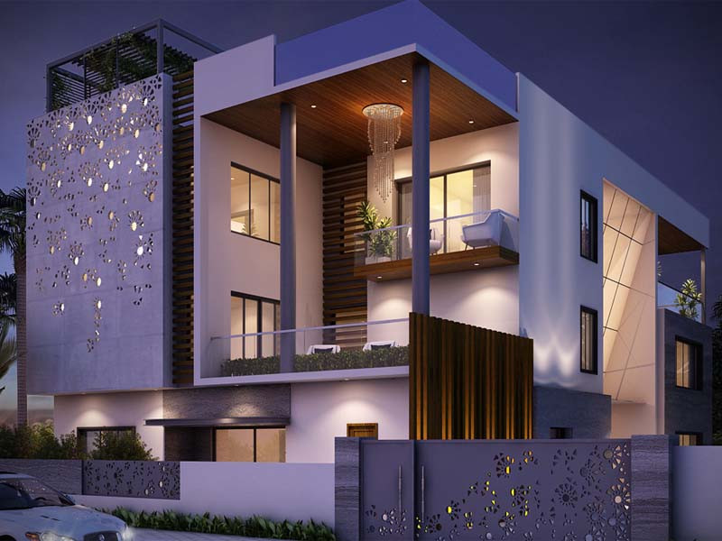 Biệt thự 4 tầng phong cách hiện đại