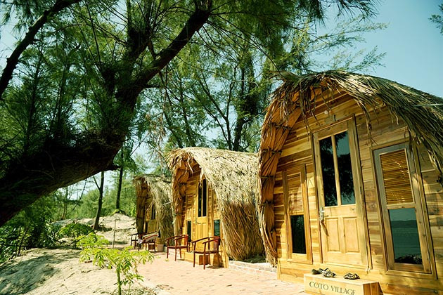 Homestay với nội thất mây tre