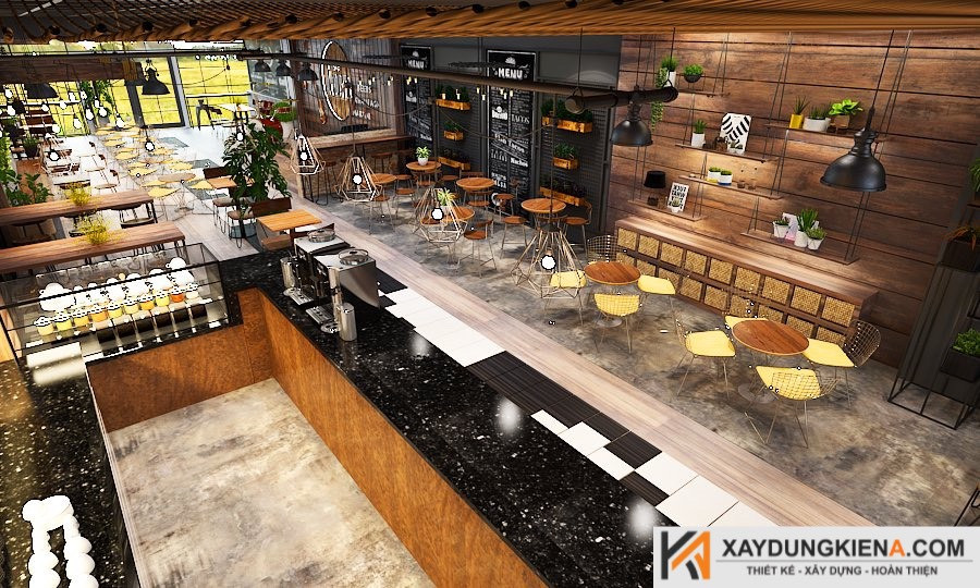 không gian quán cafe