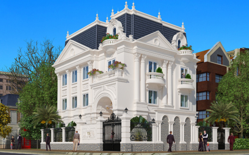 Phong cách thiết kế biệt thự kiểu Pháp