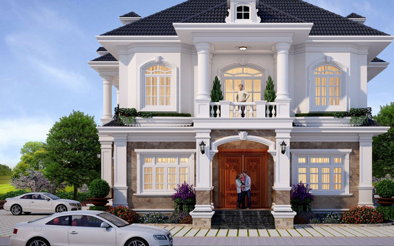 Các mẫu nhà biệt thự kiểu Pháp cổ ấn tượng