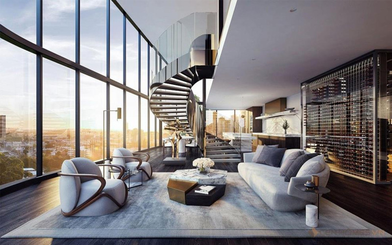 Phong cách thiết kế Penthouse đẹp ấn tượng