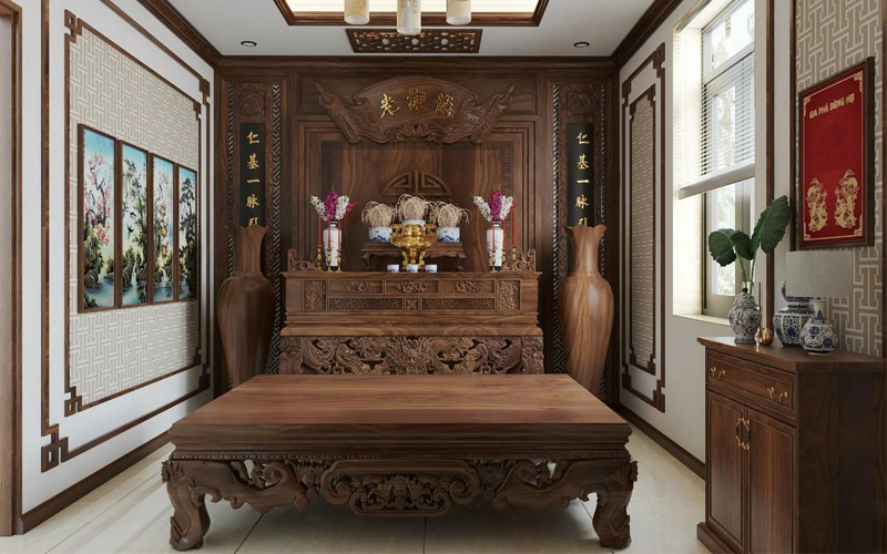 Cách thiết kế phòng thờ đẹp ấn tượng